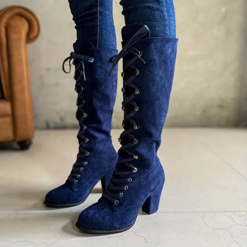 HELOISE | WOMEN'S SUEDE LACE UP RIDING BOOTS 2