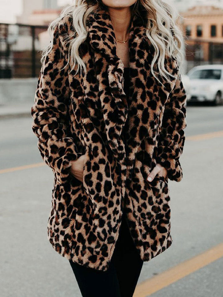 HENRIETTE | WOMEN'S LEOPARD PRINT COAT FAUX FUR LONG 2
