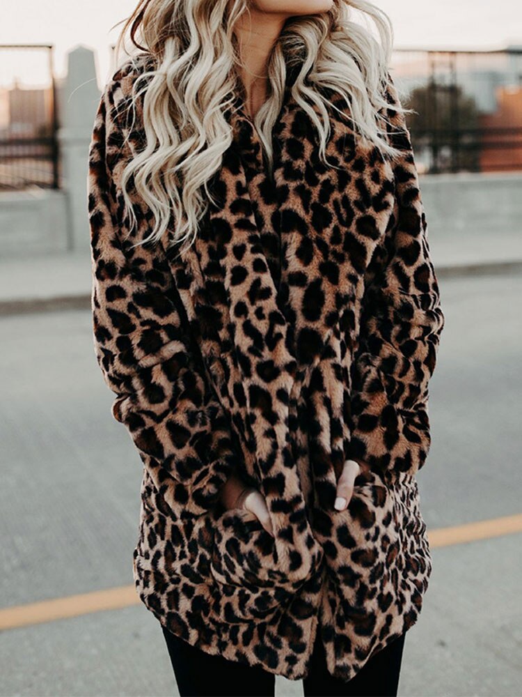 HENRIETTE | WOMEN'S LEOPARD PRINT COAT FAUX FUR LONG 3