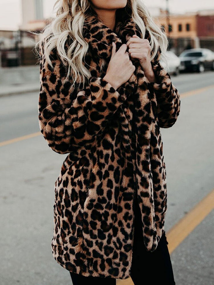 HENRIETTE | WOMEN'S LEOPARD PRINT COAT FAUX FUR LONG 5