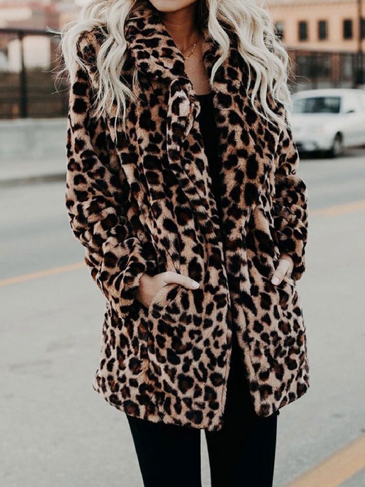 HENRIETTE | WOMEN'S LEOPARD PRINT COAT FAUX FUR LONG 6