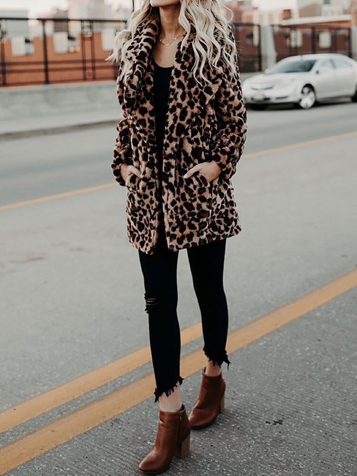 HENRIETTE | WOMEN'S LEOPARD PRINT COAT FAUX FUR LONG 7