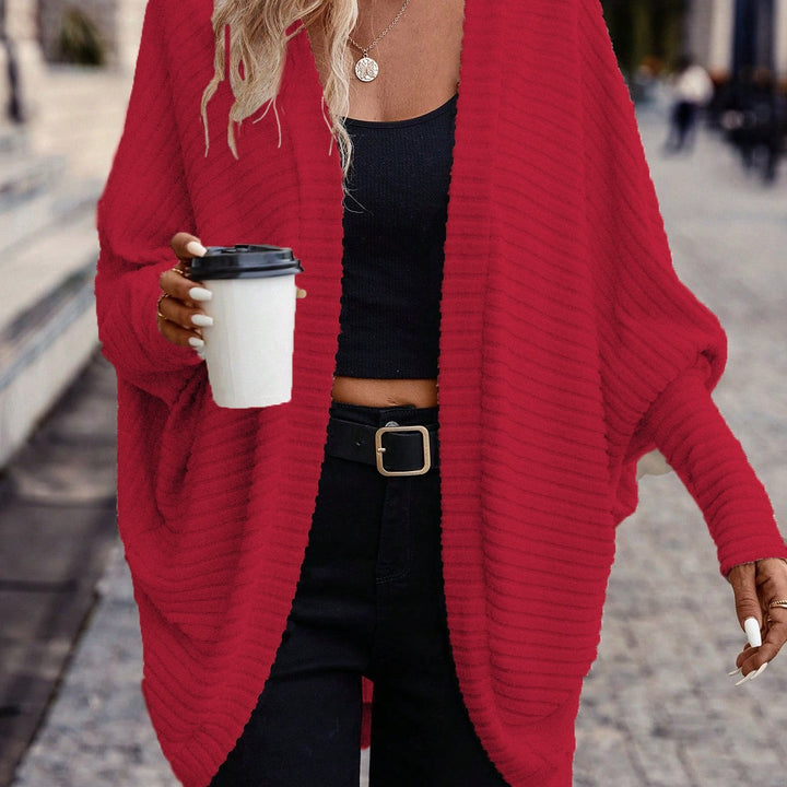 HERMELINE | WOMEN'S OVERSIZED OPEN FRONT LONG CARDIGAN SWEATER