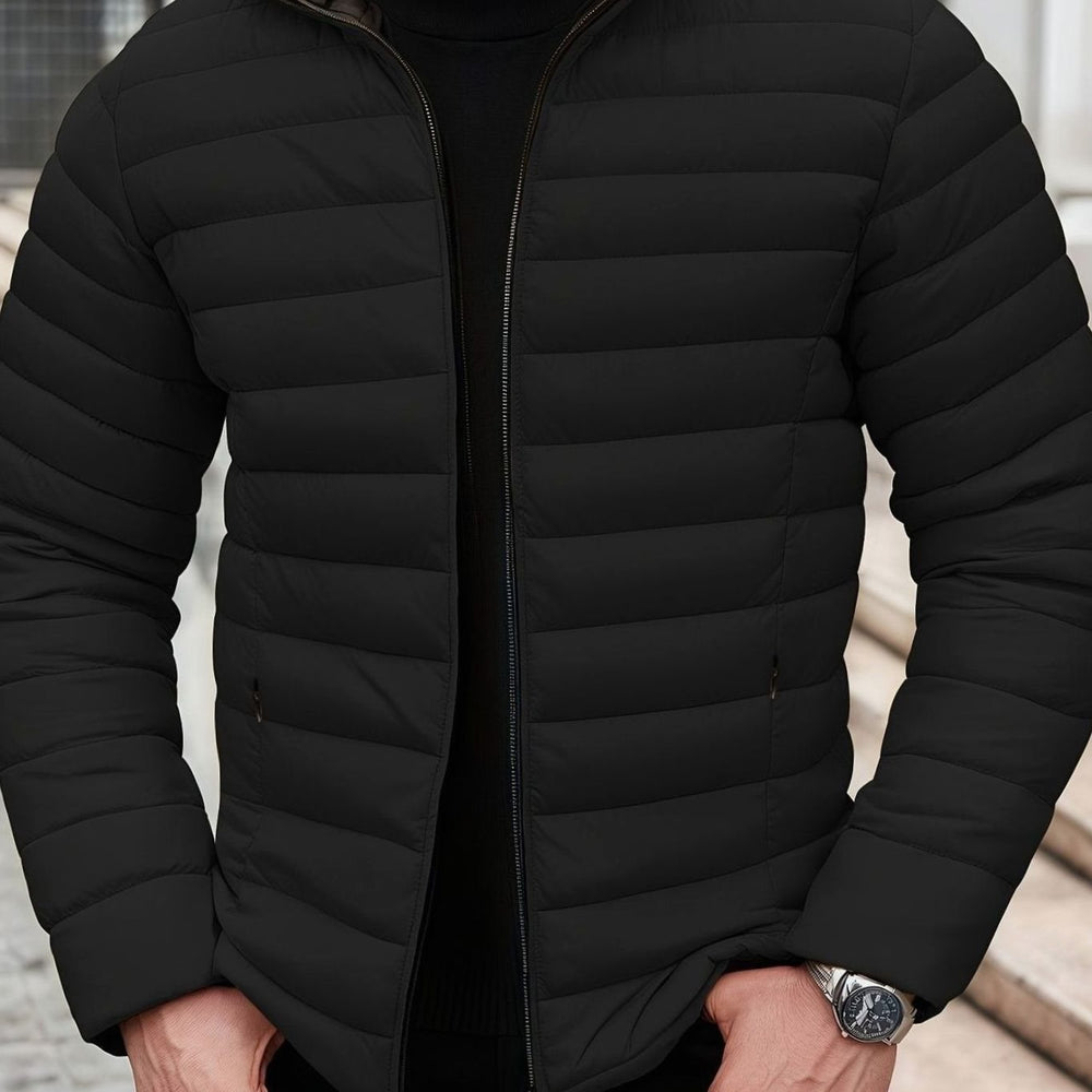 Men's Lightweight Puffer Jacket – Black