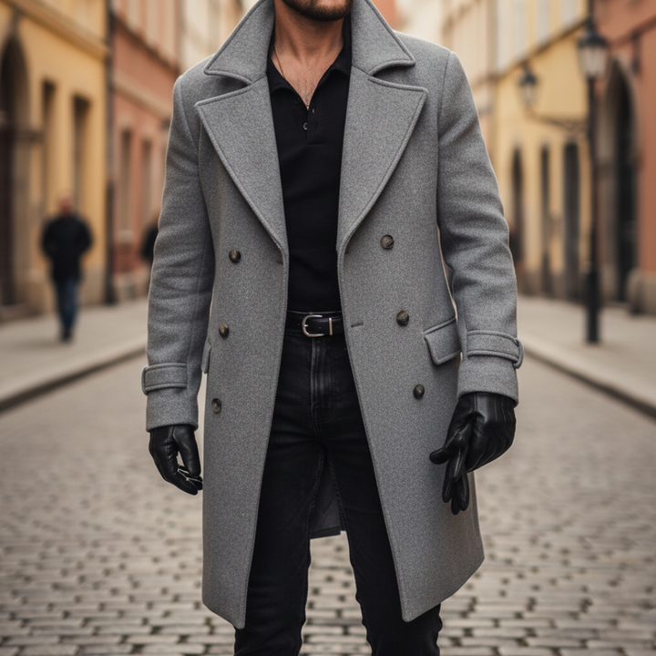 HOLDEN - DOUBLE BREASTED WOOL COAT 6