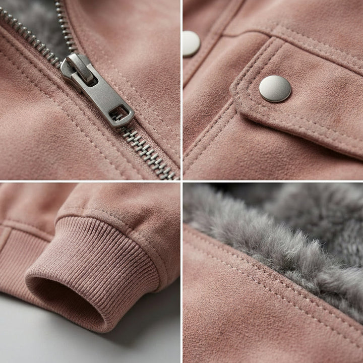 Men's Suede Shirt Jacket – Detail View