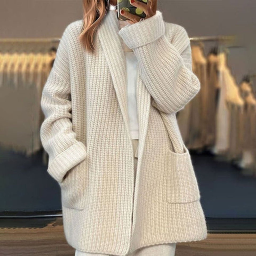 HORTENSE | WOMEN'S OVERSIZED OPEN FRONT KNIT CARDIGAN 1