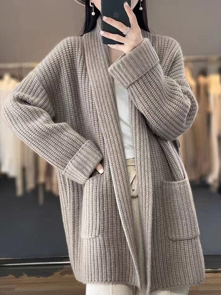 HORTENSE | WOMEN'S OVERSIZED OPEN FRONT KNIT CARDIGAN 2