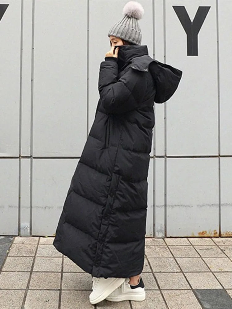 HORTENSIA | WOMEN'S LONG DOWN COAT HOODED PUFFER QUILTED 1
