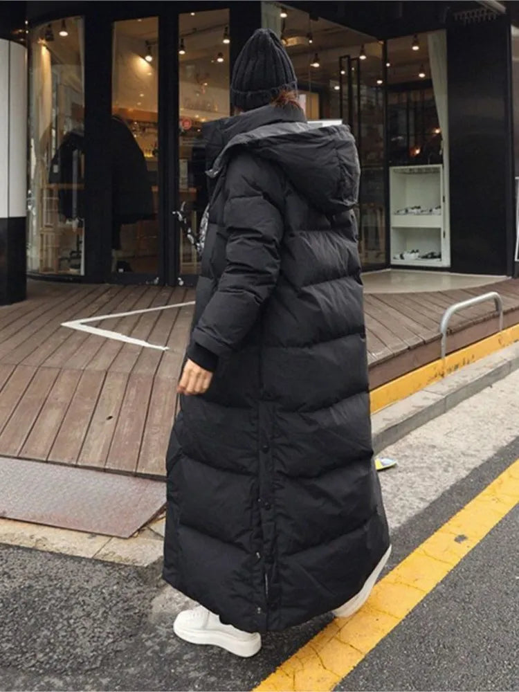 HORTENSIA | WOMEN'S LONG DOWN COAT HOODED PUFFER QUILTED 2