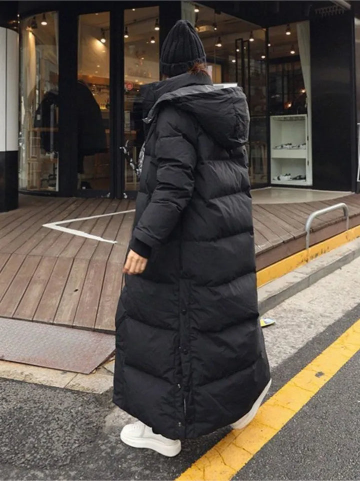 HORTENSIA | WOMEN'S LONG DOWN COAT HOODED PUFFER QUILTED 2