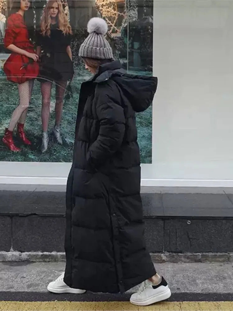 HORTENSIA | WOMEN'S LONG DOWN COAT HOODED PUFFER QUILTED 6