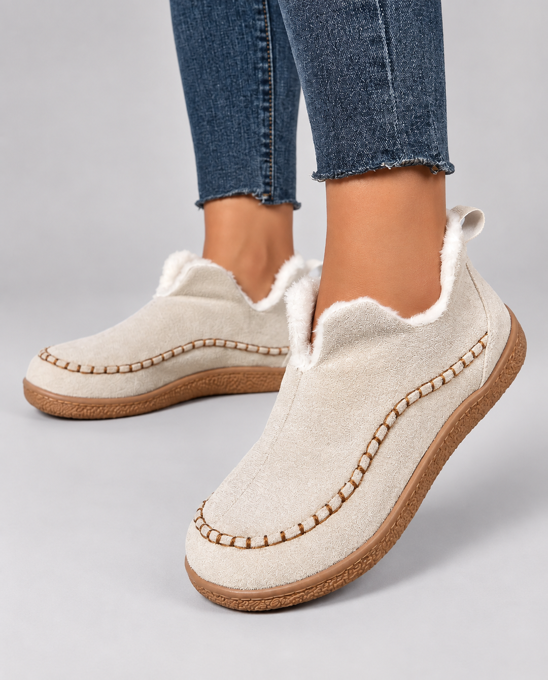HUGUETTE | WOMEN'S FUR LINED SLIP ON MOCCASIN BOOTS 5