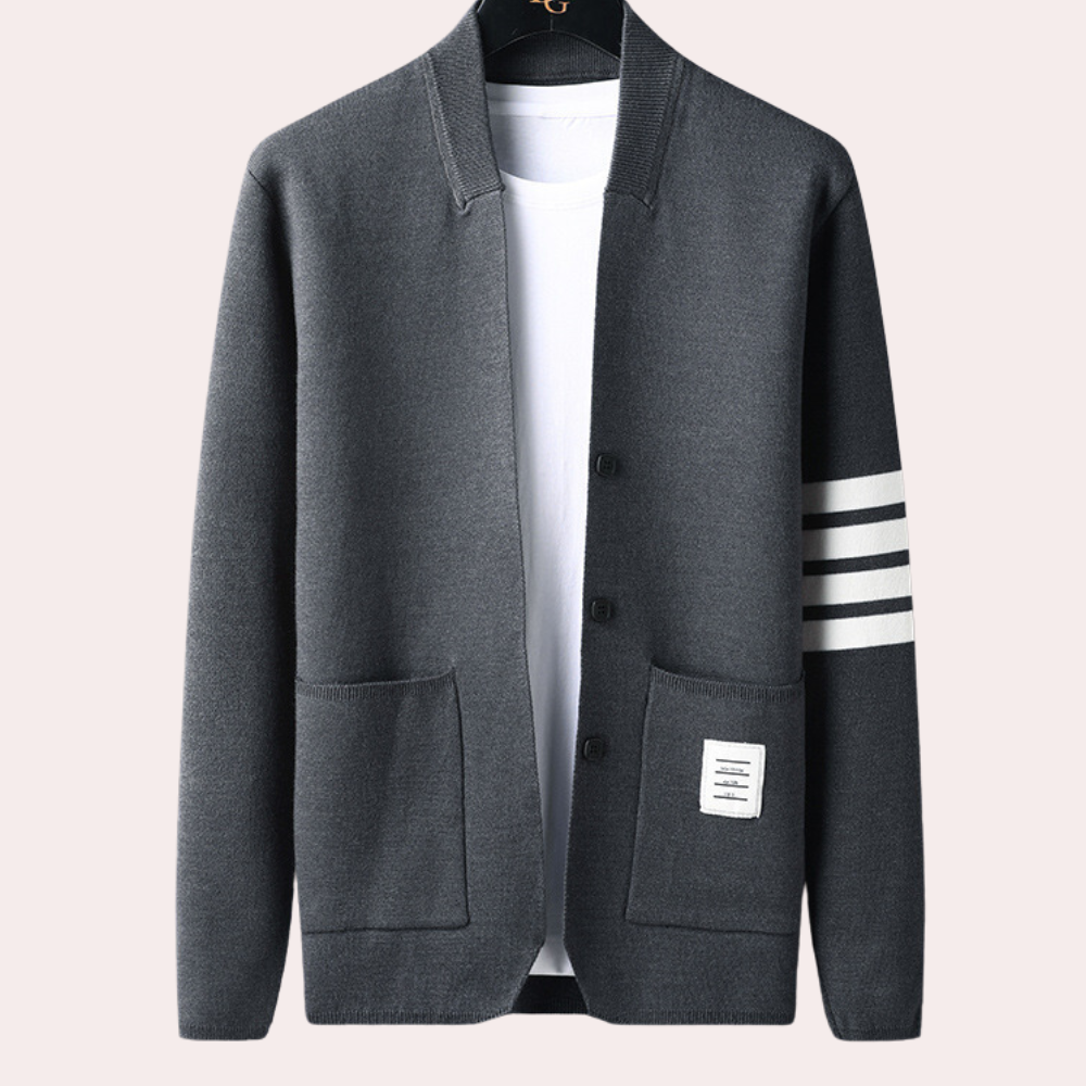 IGNACE | MEN'S CARDIGAN JACKET KNIT SWEATER BUTTON UP POCKETS 2