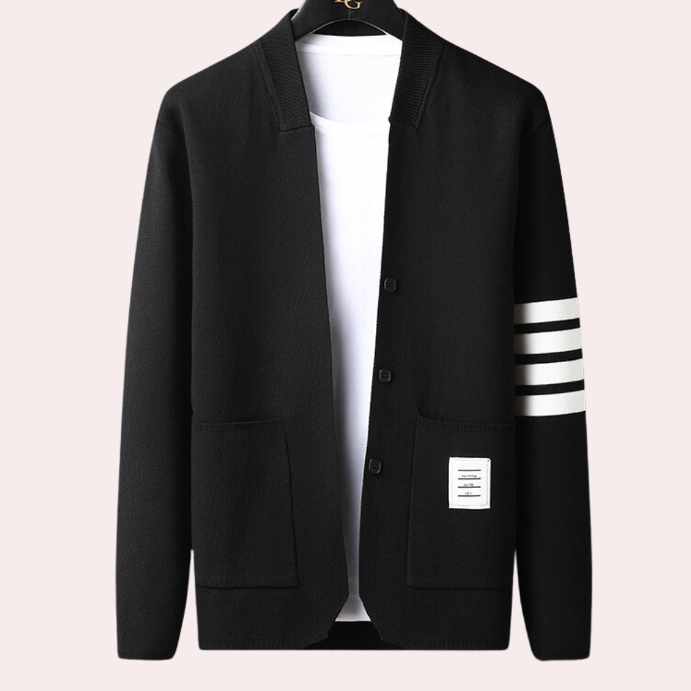IGNACE | MEN'S CARDIGAN JACKET KNIT SWEATER BUTTON UP POCKETS 3