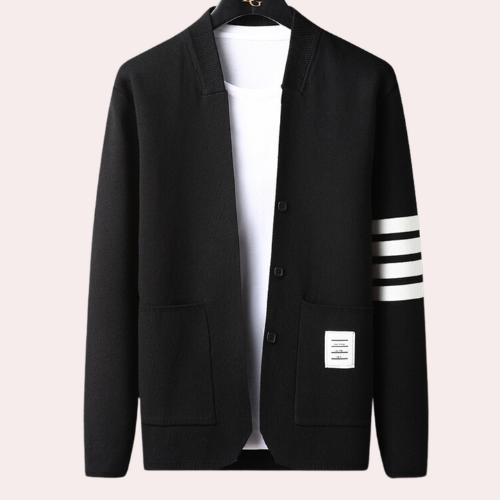 IGNACE | MEN'S CARDIGAN JACKET KNIT SWEATER BUTTON UP POCKETS 3