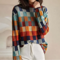 Emeline | Women's Colorful Plaid Knit Sweater