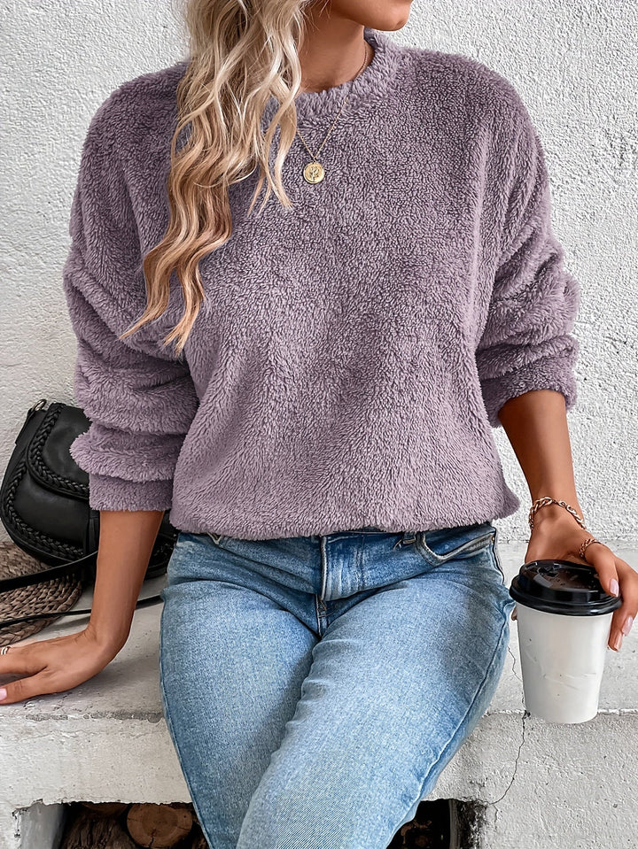 IRENE | WOMEN'S FLEECE PULLOVER SHERPA TEDDY FUZZY WINTER 3
