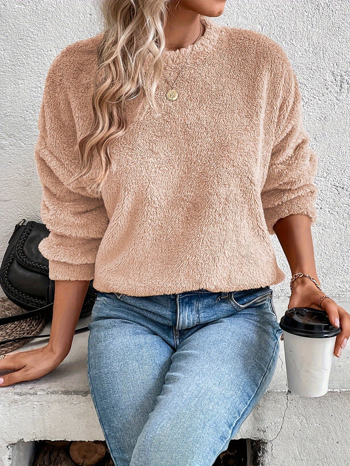 IRENE | WOMEN'S FLEECE PULLOVER SHERPA TEDDY FUZZY WINTER 4