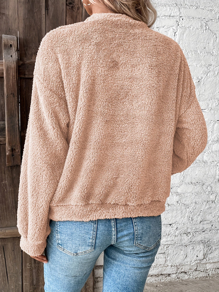IRENE | WOMEN'S FLEECE PULLOVER SHERPA TEDDY FUZZY WINTER 8