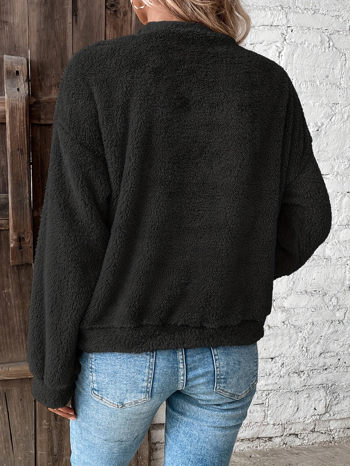 IRENE | WOMEN'S FLEECE PULLOVER SHERPA TEDDY FUZZY WINTER 9