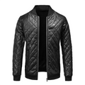 Ivor | Men's Quilted Faux Leather Bomber Jacket