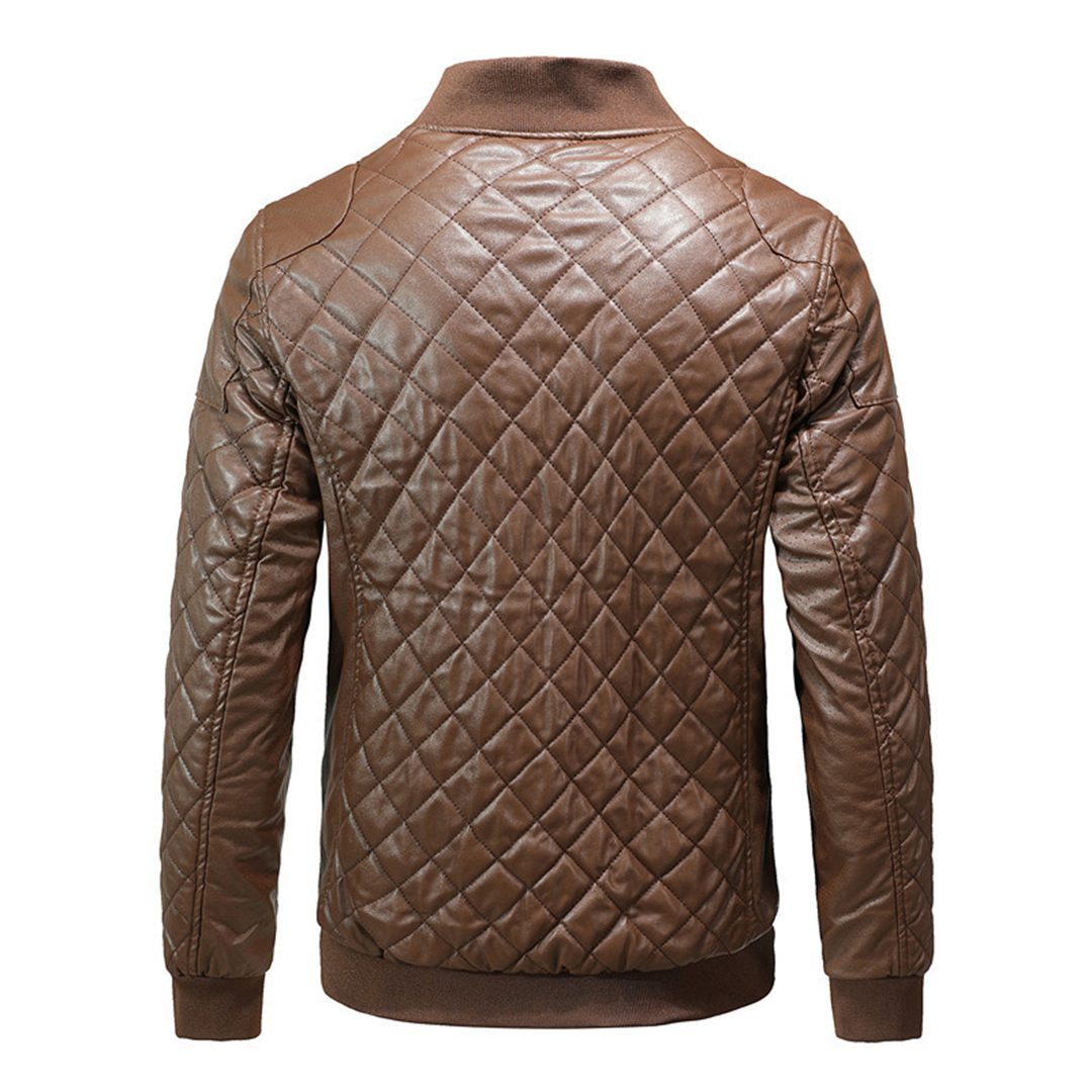 IVOR - QUILTED BOMBER MEN'S LEATHER JACKET 4