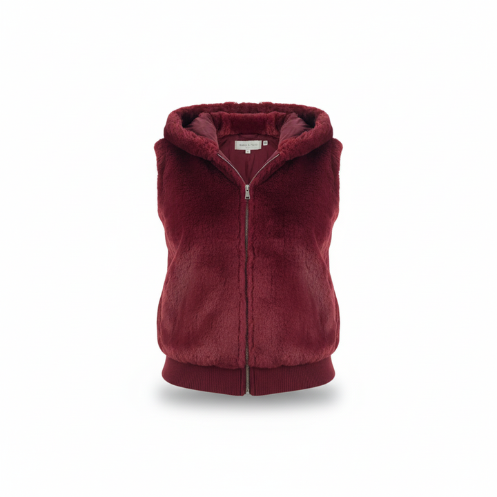 JACINTHE | WOMEN'S HOODED FLEECE JACKET ZIP UP SHERPA FUZZY 10