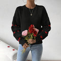 Jeanette | Women's Heart Ribbed Knit Sweater