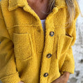 Jeanne | Women's Sherpa Teddy Button Shacket