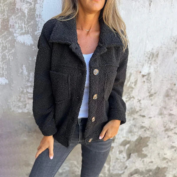 JEANNE | WOMEN'S SHACKET TEDDY FLEECE JACKET SHERPA WINTER 2