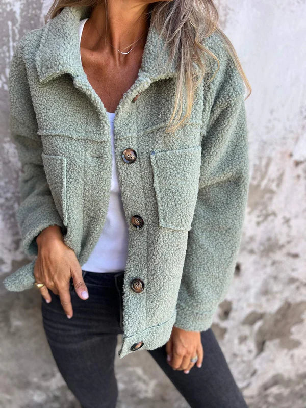 JEANNE | WOMEN'S SHACKET TEDDY FLEECE JACKET SHERPA WINTER 4