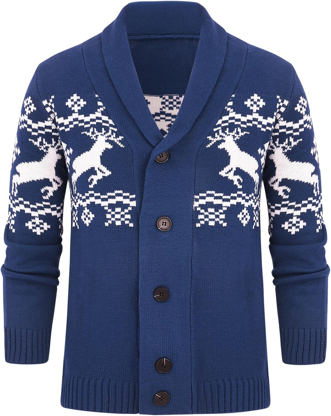 JOACHIM | MEN'S NORDIC SWEATER CARDIGAN SHAWL COLLAR KNIT 10