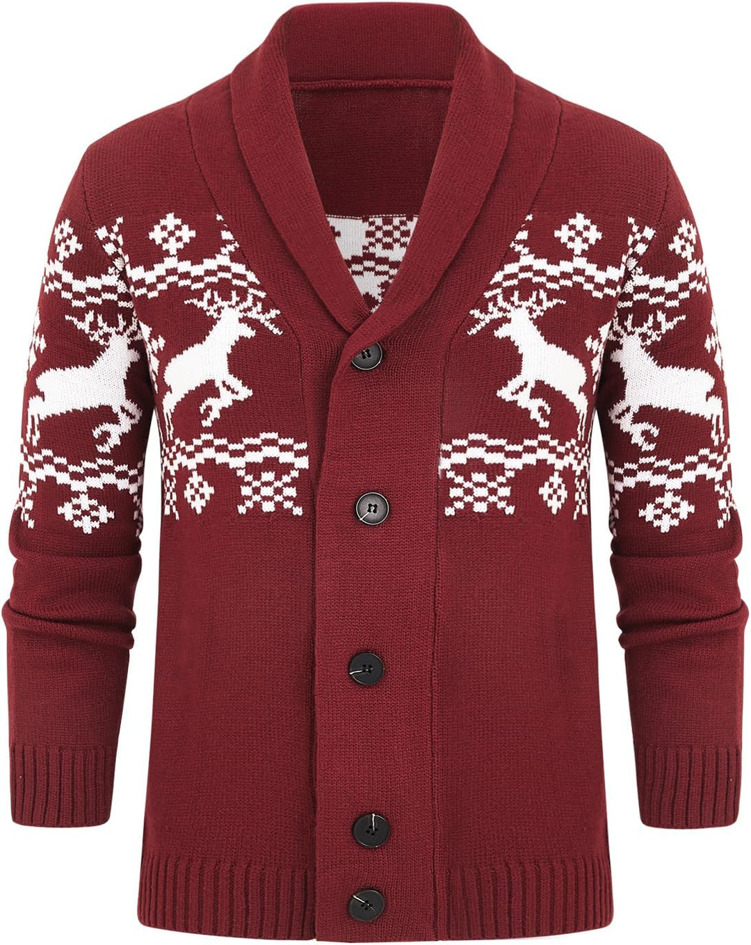 JOACHIM | MEN'S NORDIC SWEATER CARDIGAN SHAWL COLLAR KNIT 9
