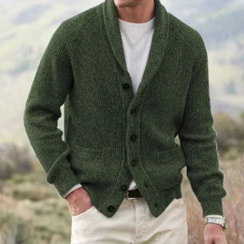 JONAS | MEN'S SHAWL COLLAR CARDIGAN SWEATER BUTTON UP 1