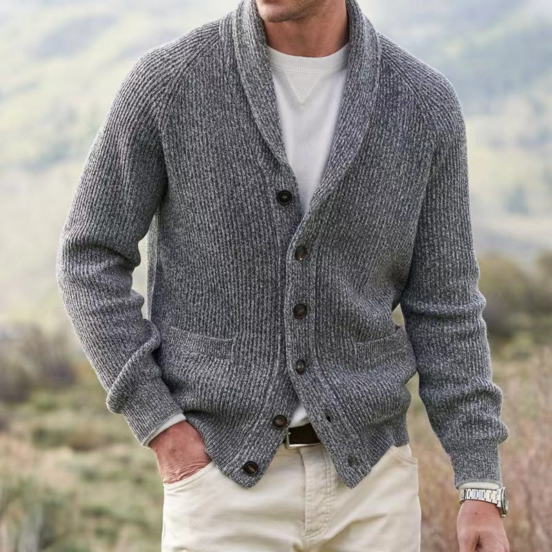 JONAS | MEN'S SHAWL COLLAR CARDIGAN SWEATER BUTTON UP 3
