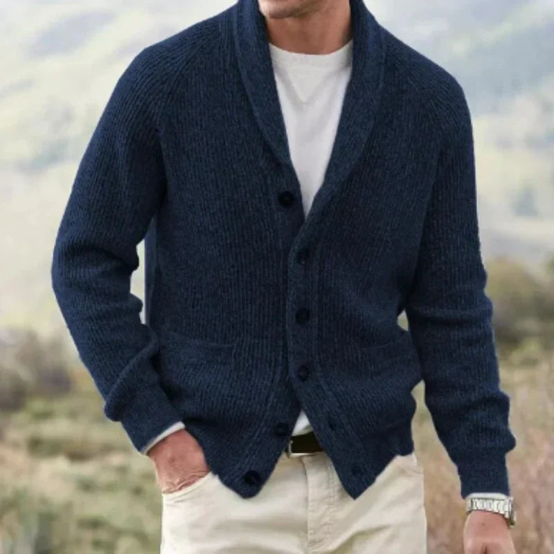 JONAS | MEN'S SHAWL COLLAR CARDIGAN SWEATER BUTTON UP 4