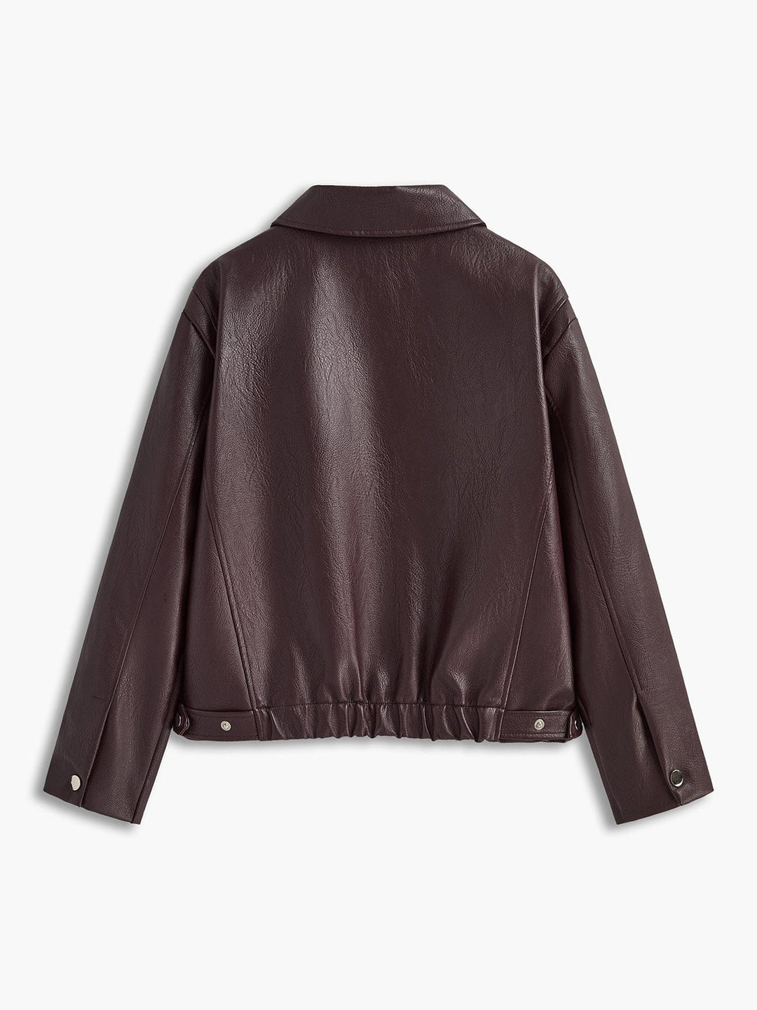 JOSETTE - OVERSIZED FAUX LEATHER JACKET WITH ELASTICATED HEM 3
