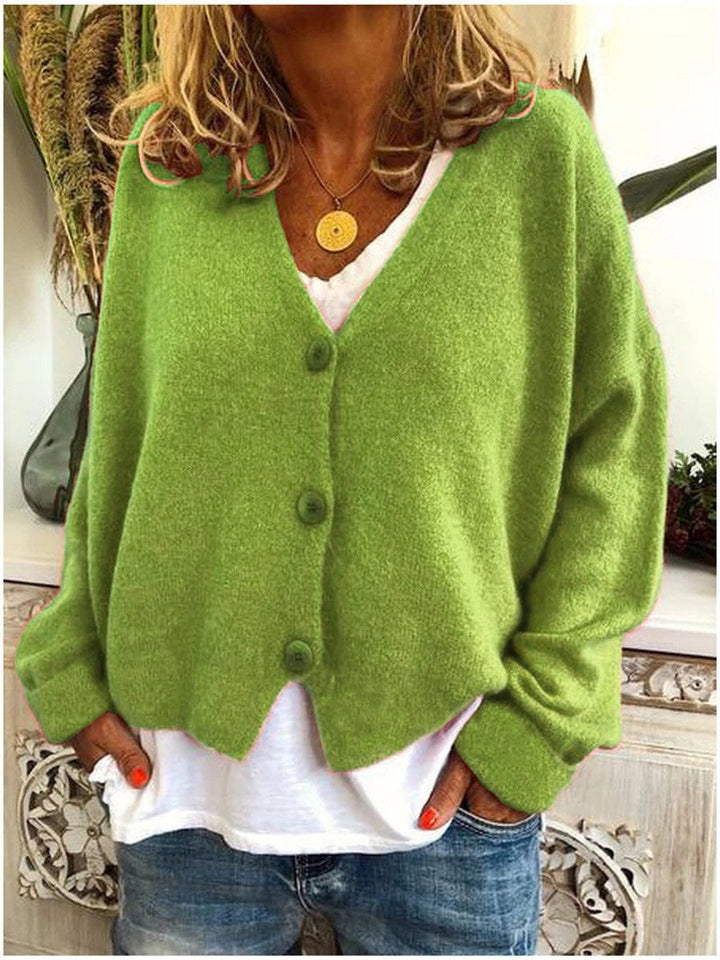 JOSSELINE | WOMEN'S OVERSIZED V NECK KNIT CARDIGAN 4
