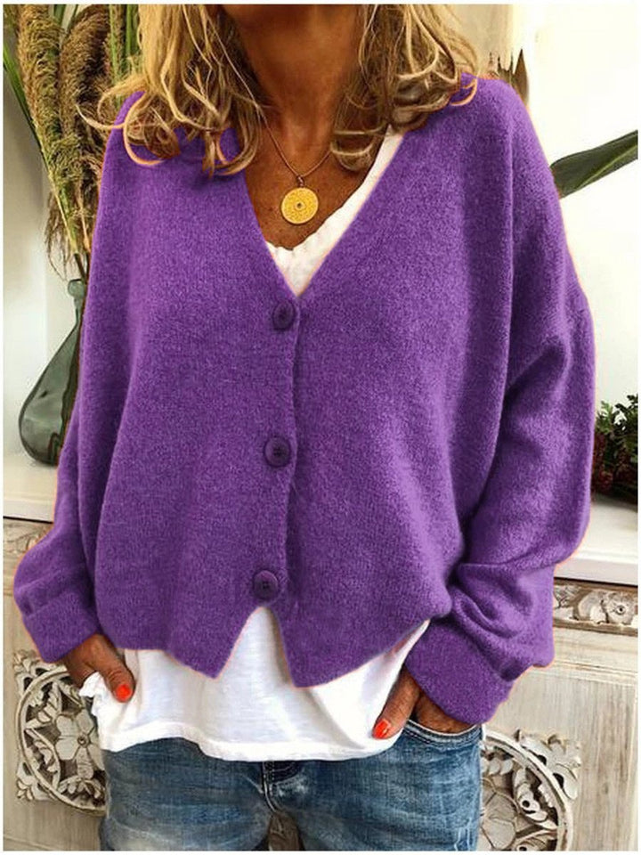 JOSSELINE | WOMEN'S OVERSIZED V NECK KNIT CARDIGAN 5