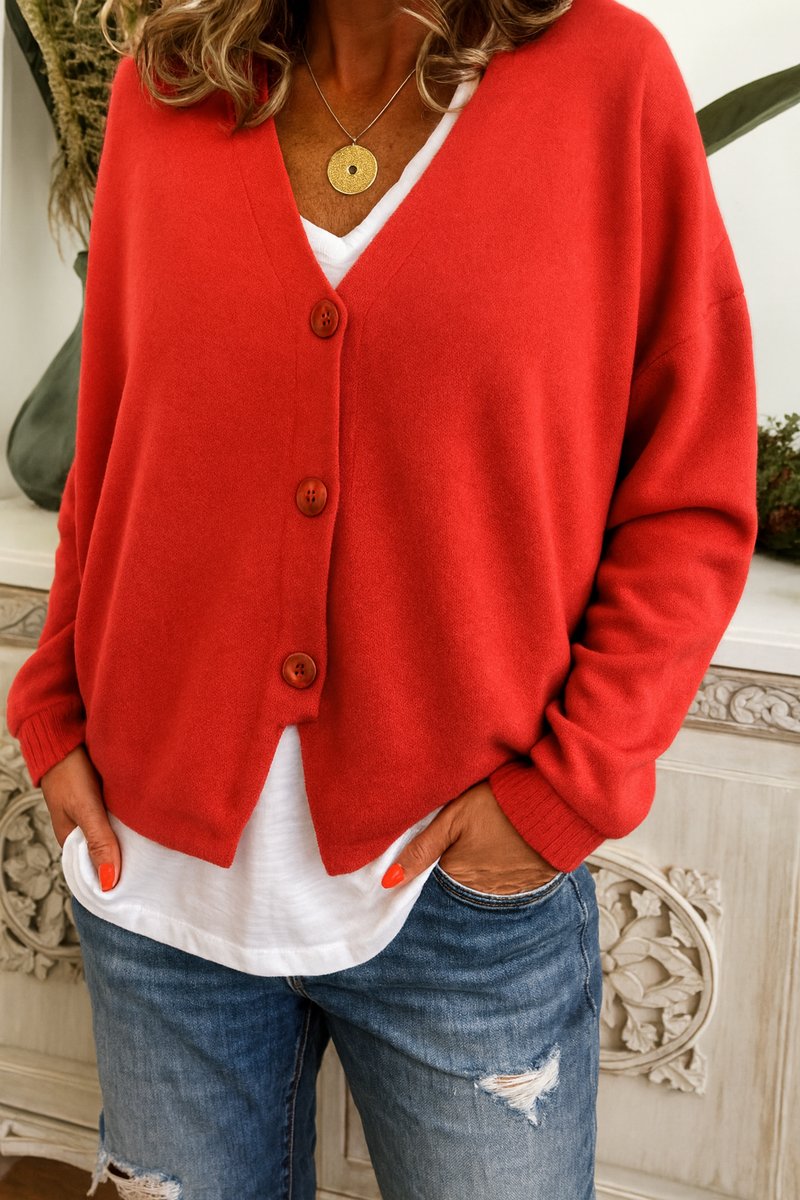 JOSSELINE | WOMEN'S OVERSIZED V NECK KNIT CARDIGAN 6
