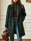 Avalynith | Women's Plaid Tweed Coat
