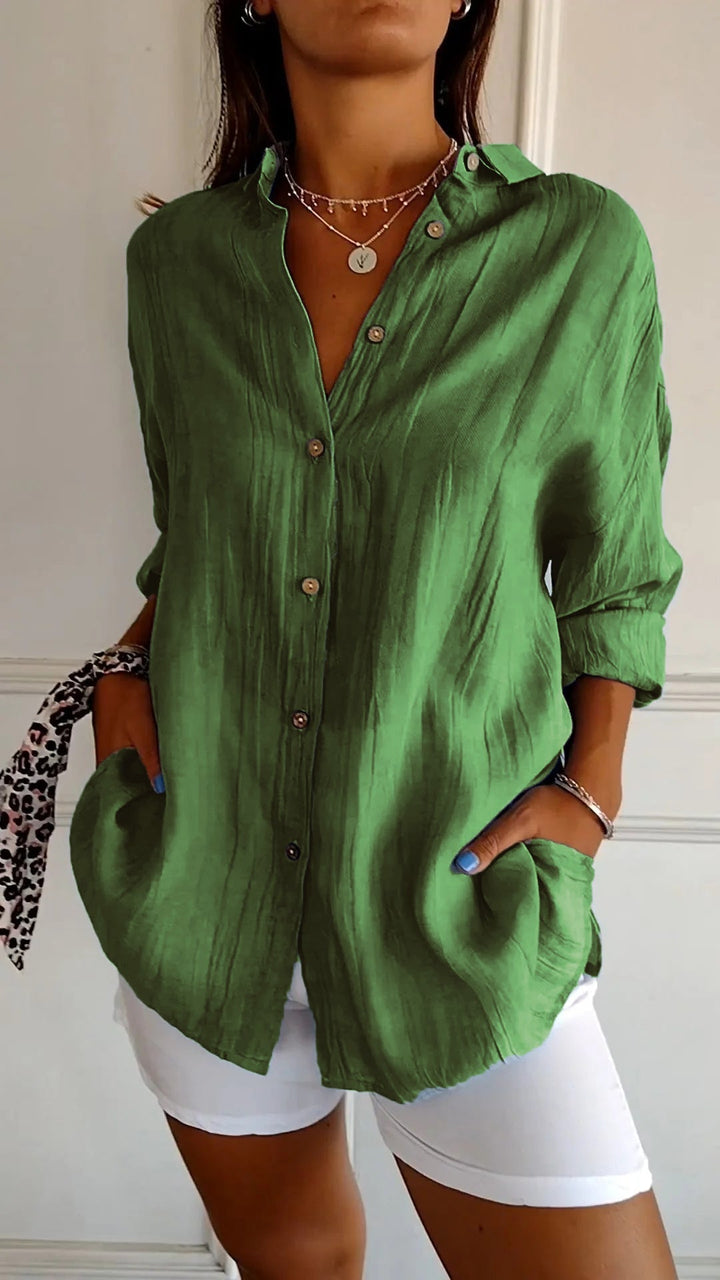 Sasha - Elegant Pleated Shirt