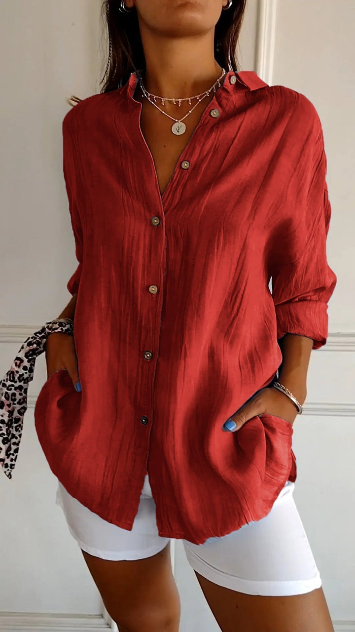 Sasha - Elegant Pleated Shirt