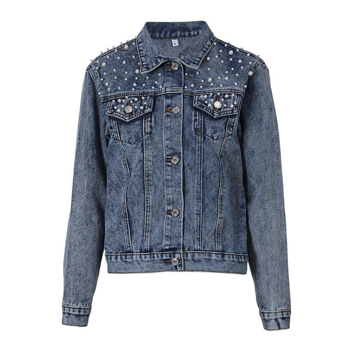 JULIETTE - PEARL EMBELLISHED DENIM JACKET 8