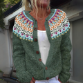 Juna | Women's Fair Isle Floral Knit Cardigan