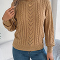 JUNE - CABLE & POINTELLE KNIT SWEATER