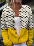 Junella | Women's Vintage Polka Dot Knit Cardigan