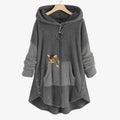 Karine | Women's Hooded Teddy Fleece Zip Jacket