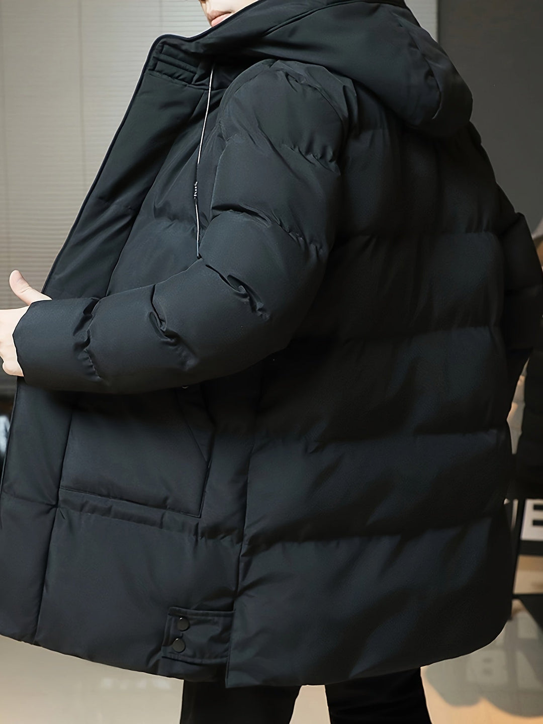 KEATON - HOODED PADDED LONGLINE COAT 2